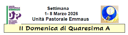 Settimana 1-8 marzo 2026